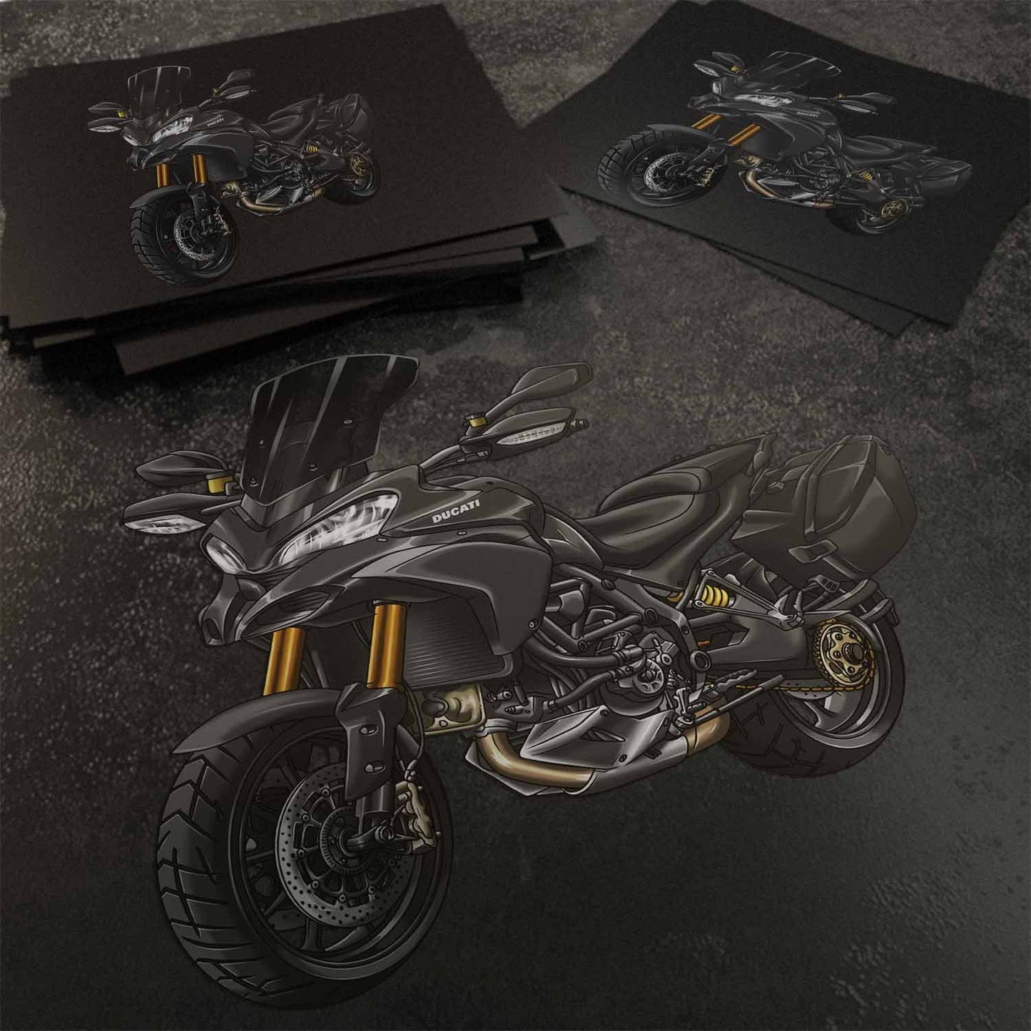 Ducati Multistrada 1200 2010-15 Stickers - Set of 3 Motorcycle Decals for ADV Riders