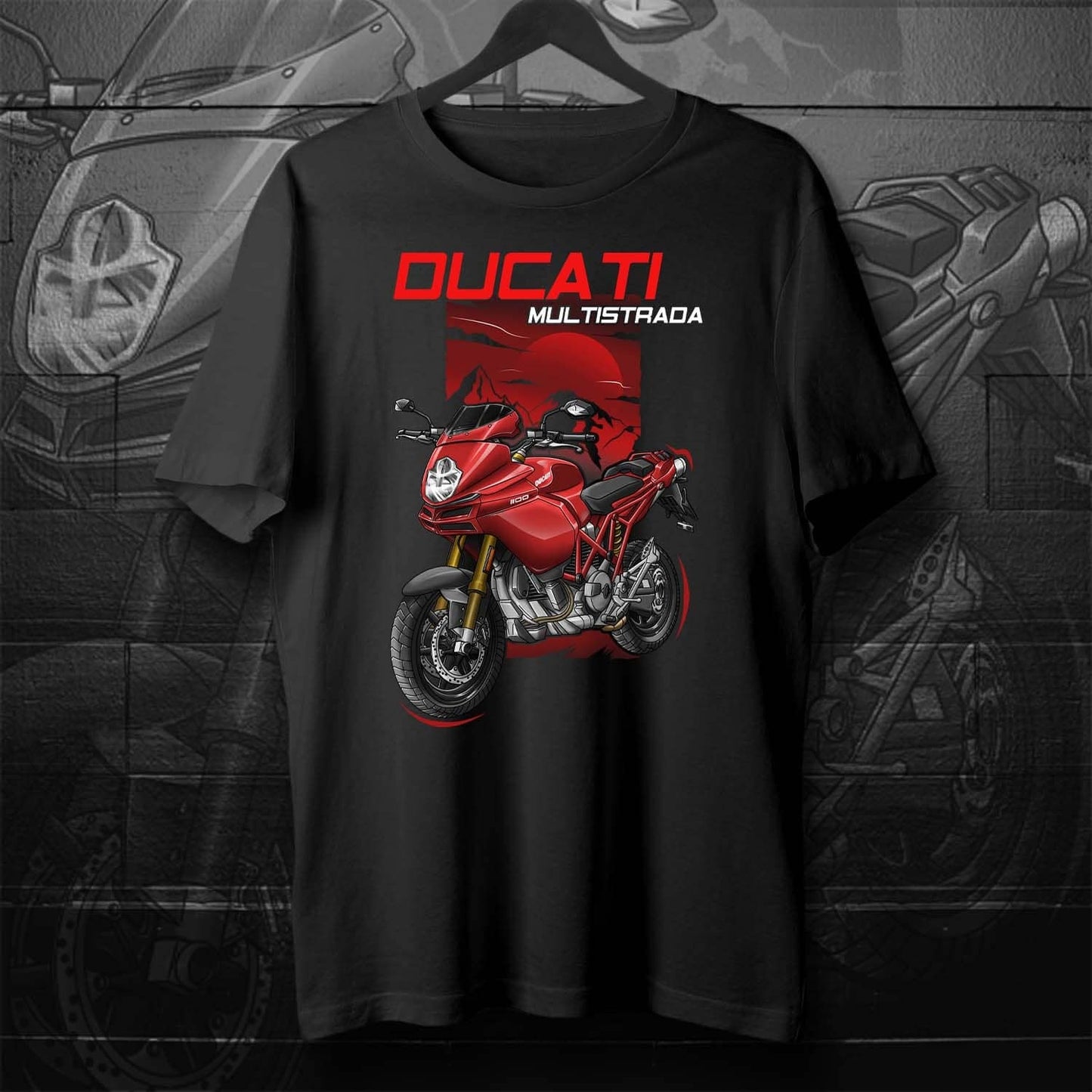 Ducati Multistrada 1100 T-Shirt - Motorcycle Tee Shirt for ADV Riders
