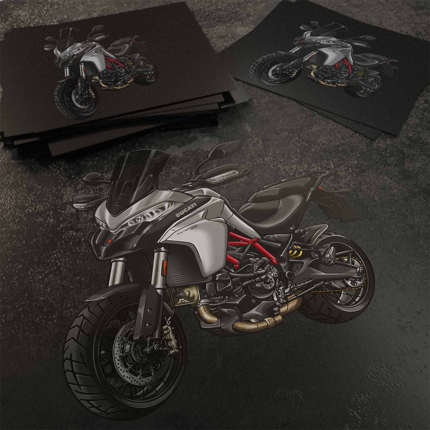 Ducati Multistrada 950 Stickers - Set of 3 Motorcycle Decals for ADV Riders