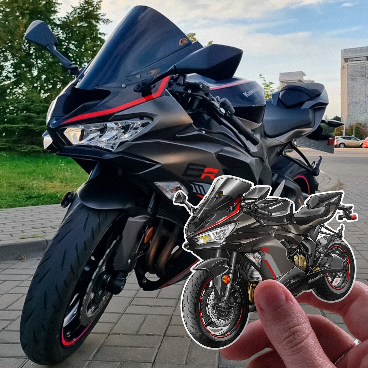 Kawasaki ZX-6R 2019-20 Stickers - Set of 3 Motorcycle Decals for Riders