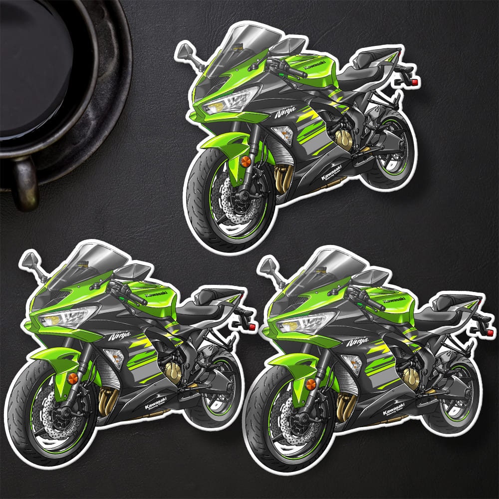 Kawasaki ZX-6R 2019-20 Stickers - Set of 3 Motorcycle Decals for Riders