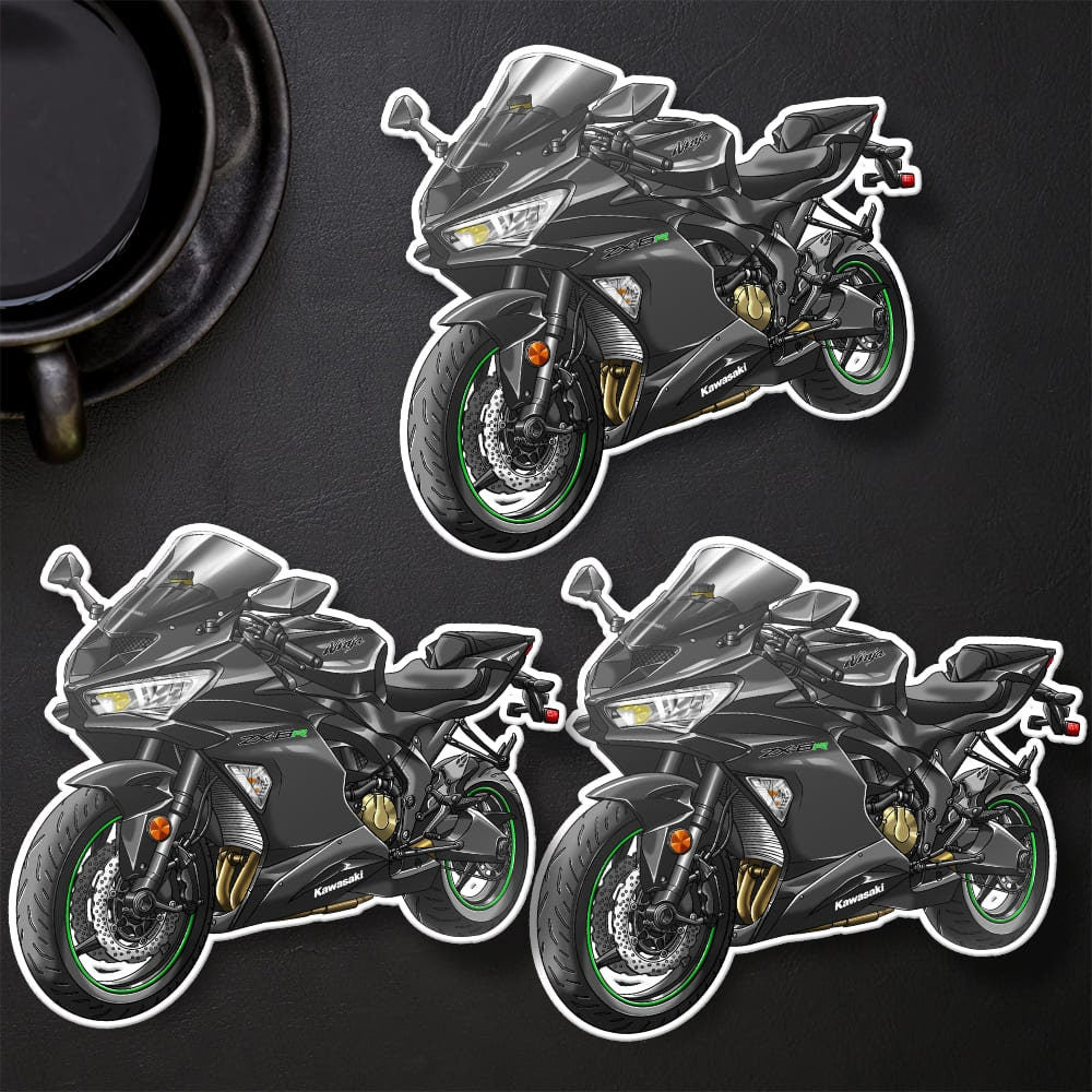 Kawasaki ZX-6R 2019-20 Stickers - Set of 3 Motorcycle Decals for Riders