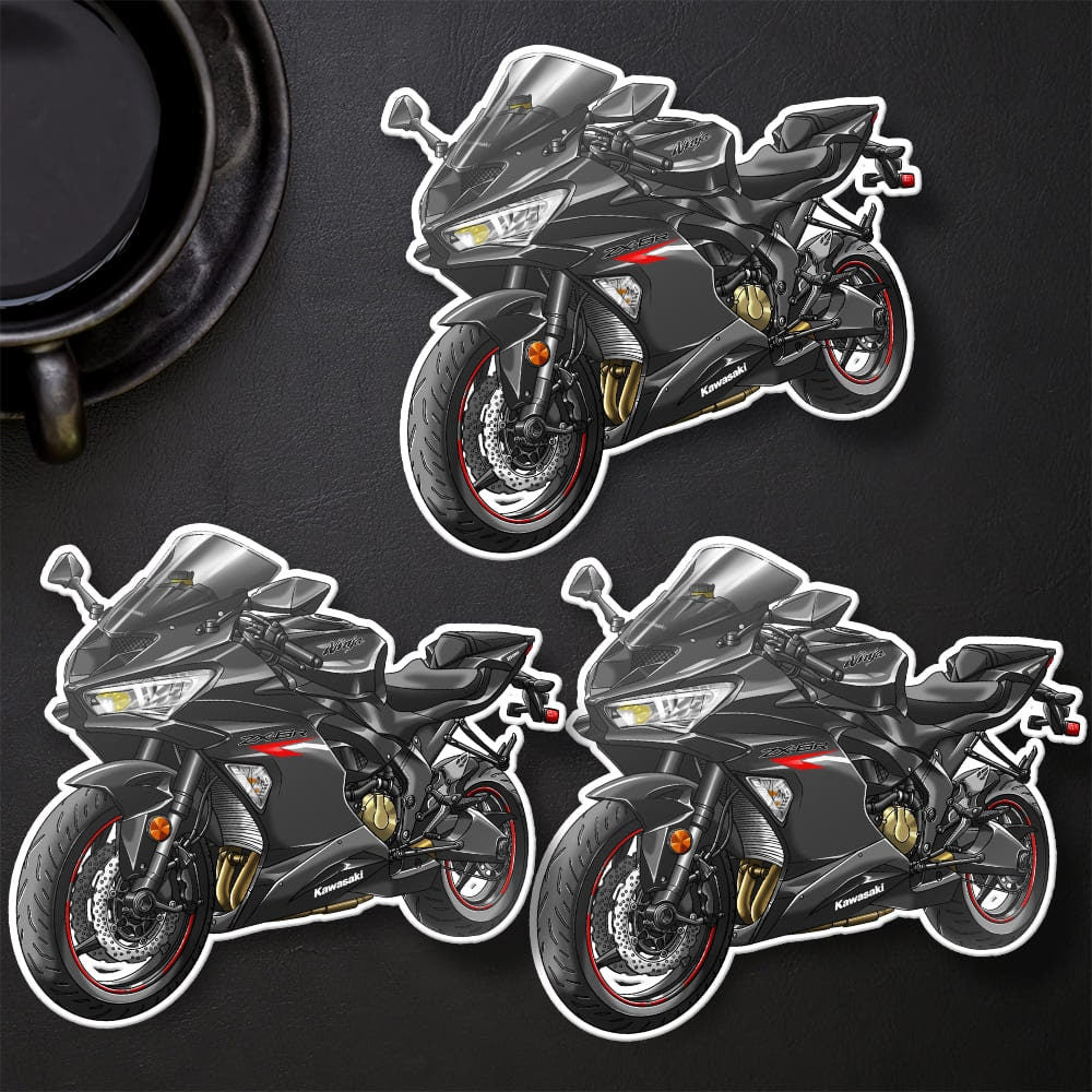 Kawasaki ZX-6R 2019-20 Stickers - Set of 3 Motorcycle Decals for Riders