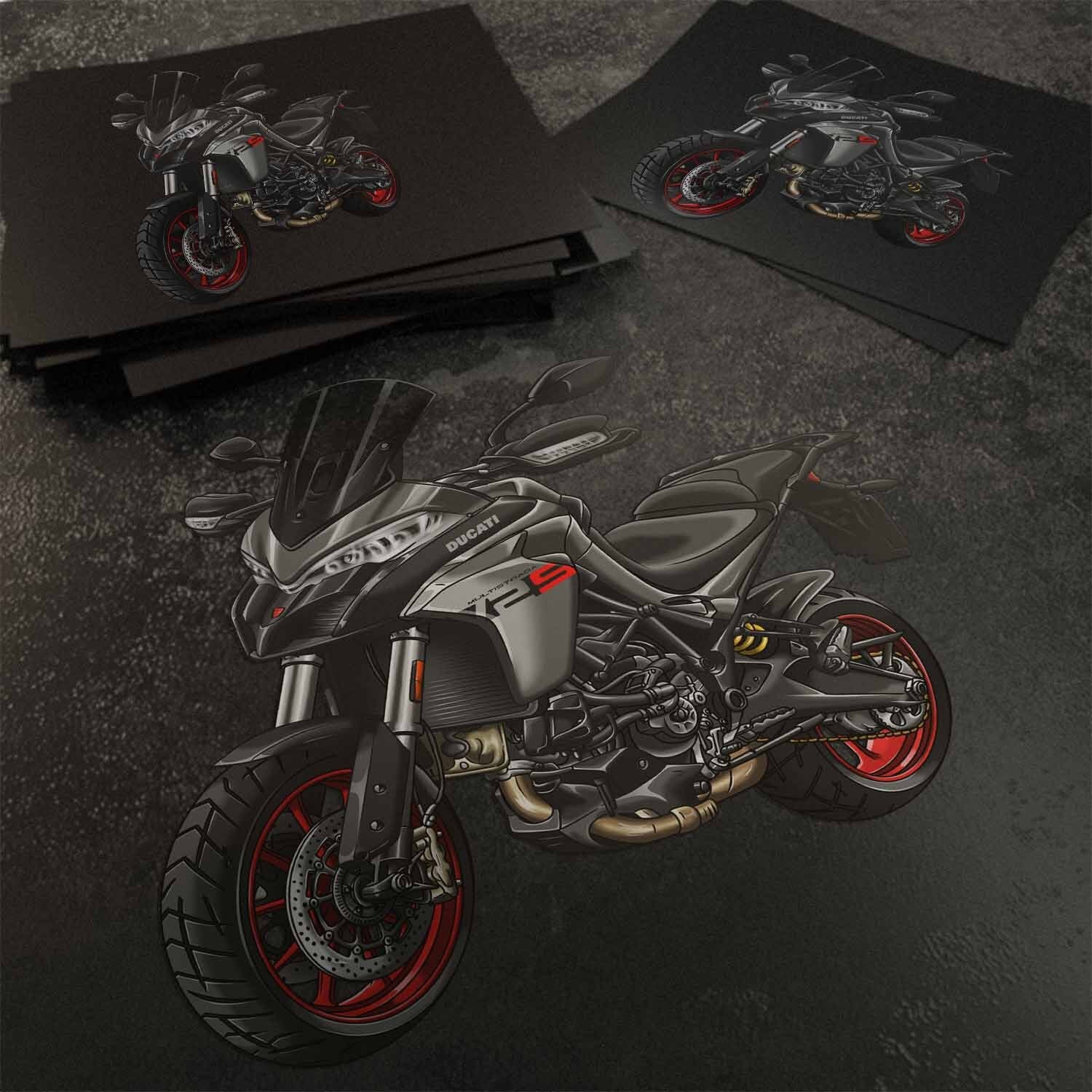 Ducati Multistrada V2 Stickers - Set of 3 Motorcycle Decals for ADV Riders