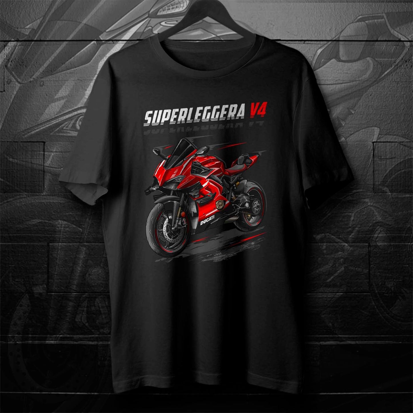 Ducati Superleggera V4 T-Shirt - Motorcycle Tee Shirt for Riders