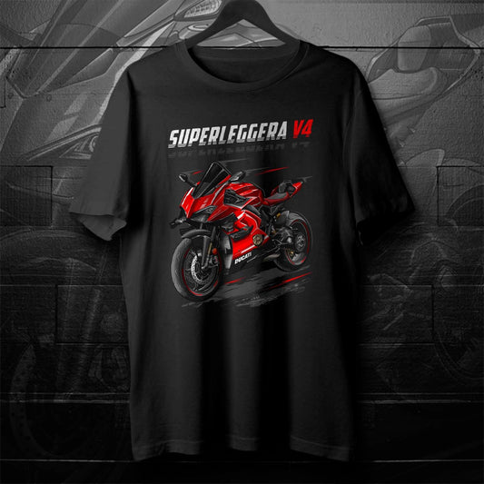 Ducati Superleggera V4 T-Shirt - Motorcycle Tee Shirt for Riders