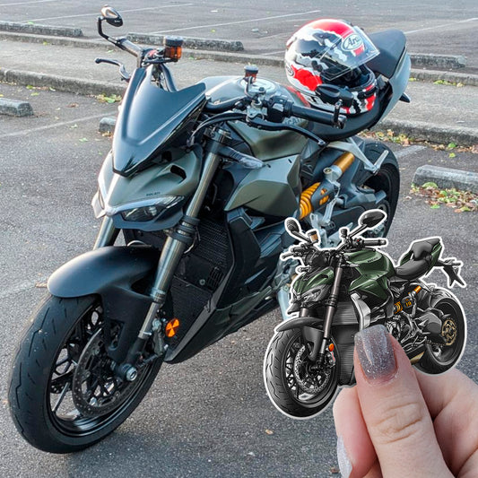 Ducati Streetfighter V2 Stickers - Set of 3 Motorcycle Decals for Riders