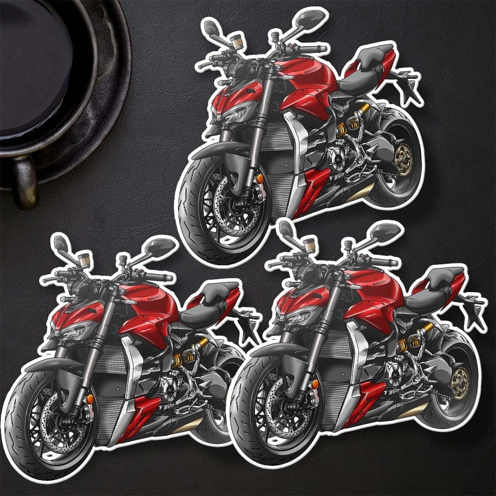 Ducati Streetfighter V2 Stickers - Set of 3 Motorcycle Decals for Riders