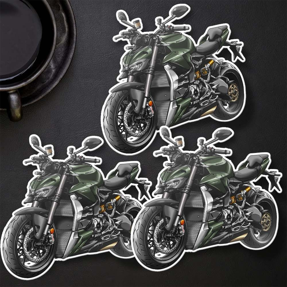 Ducati Streetfighter V2 Stickers - Set of 3 Motorcycle Decals for Riders