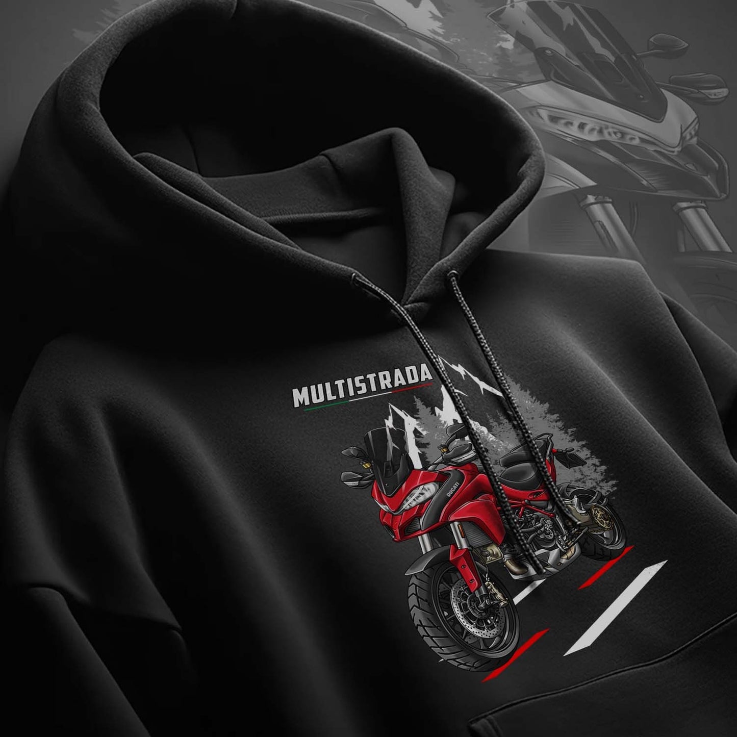 Ducati Multistrada 1200 2015-20 Hoodie - Motorcycle Sweatshirt for ADV Riders