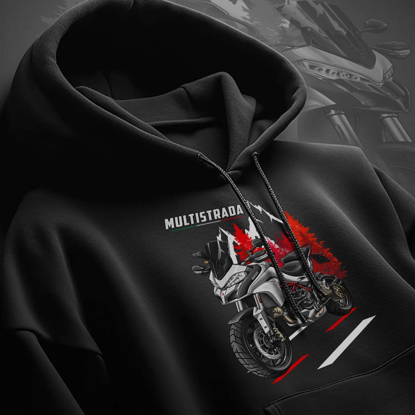 Ducati Multistrada 1200 2015-20 Hoodie - Motorcycle Sweatshirt for ADV Riders