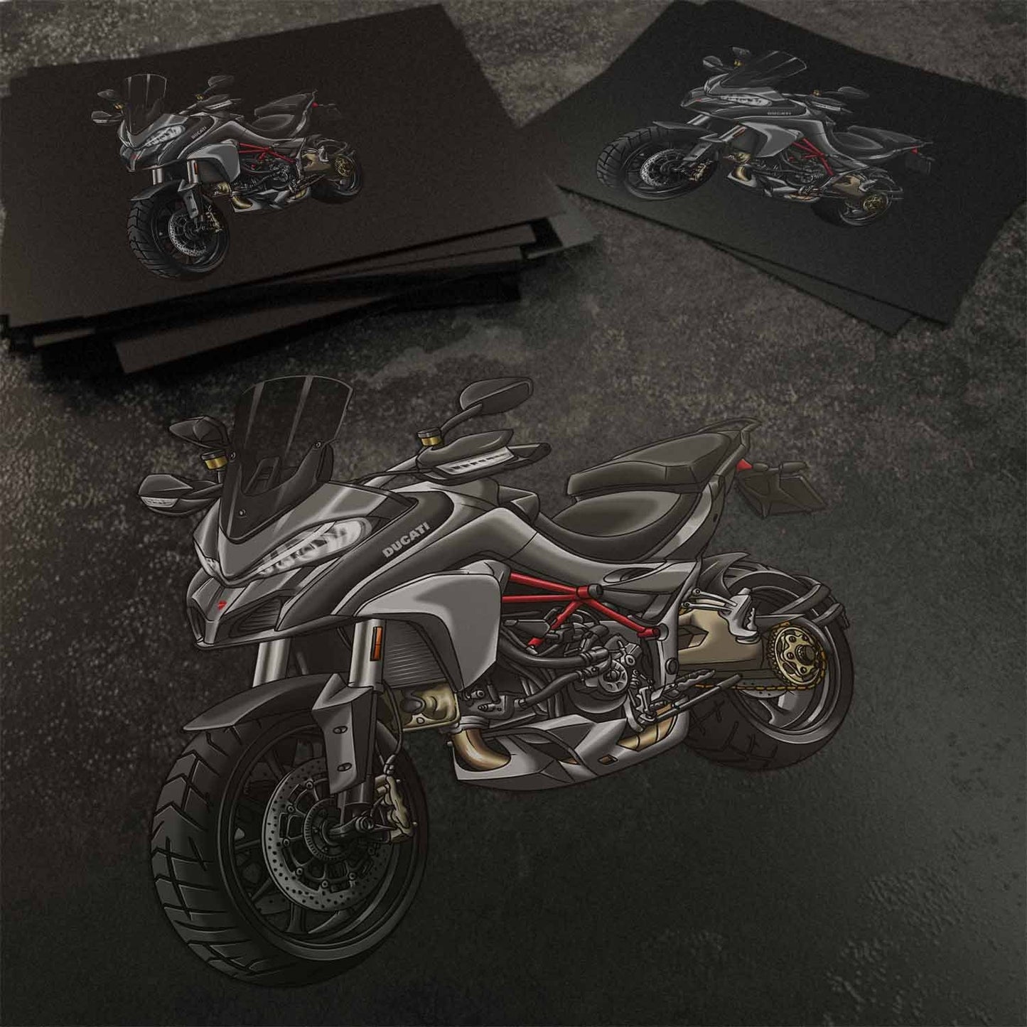 Ducati Multistrada 1200 2015-20 Stickers - Set of 3 Motorcycle Decals for ADV Riders