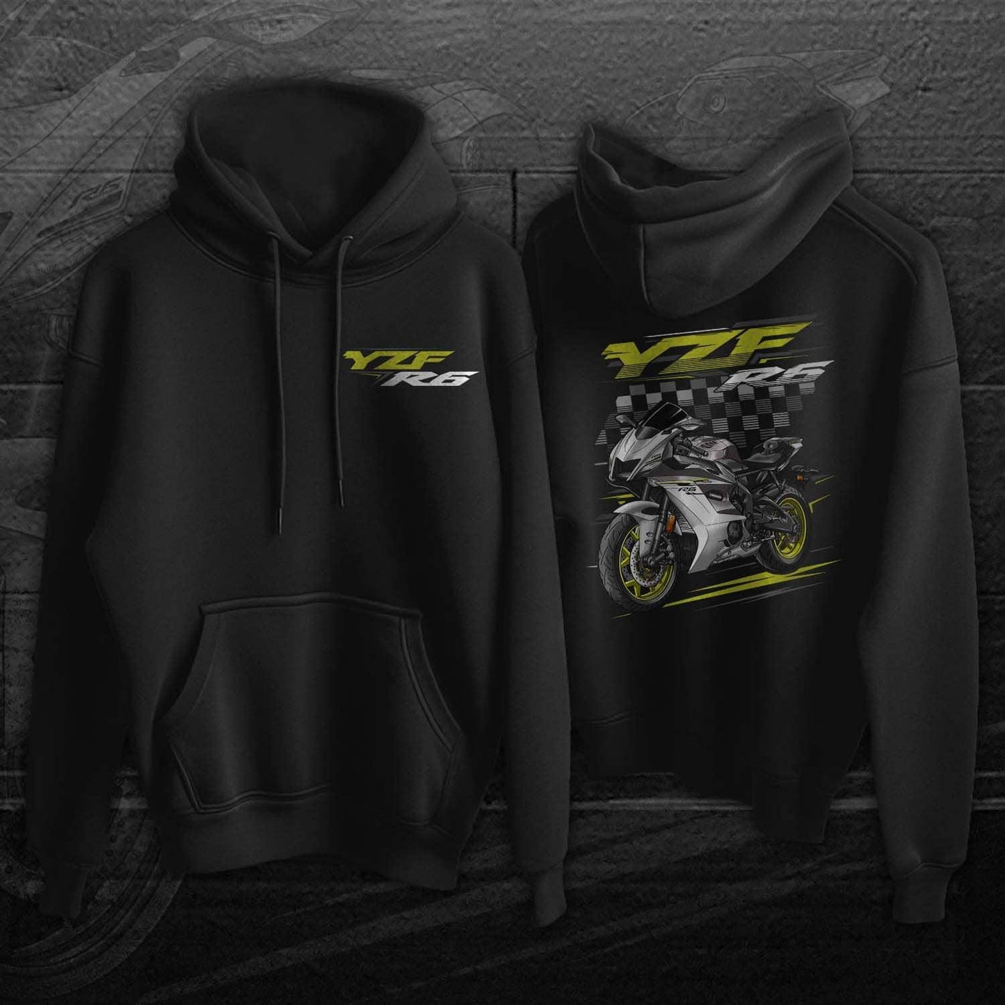 Yamaha YZF-R6 2017-19 Inspired Hoodie - Motorcycle Sweatshirt
