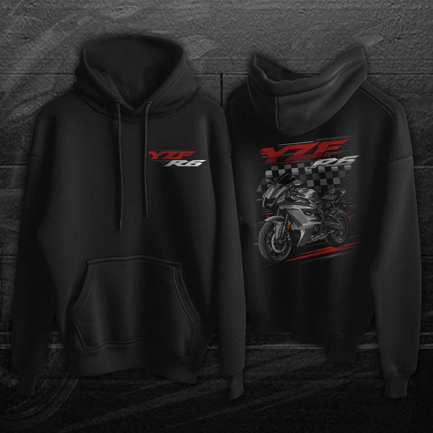 Yamaha YZF-R6 2017-19 Inspired Hoodie - Motorcycle Sweatshirt