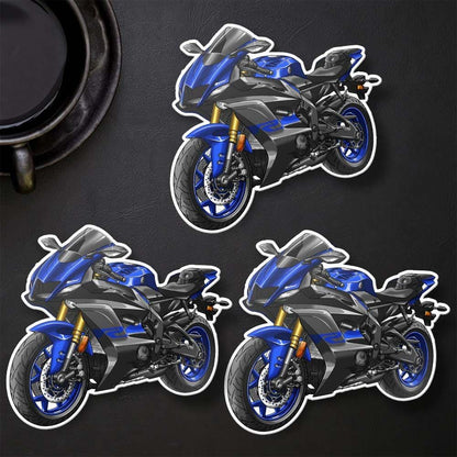 Yamaha YZF-R6 2017-19 Inspired Stickers - Set of 3 Motorcycle Decals