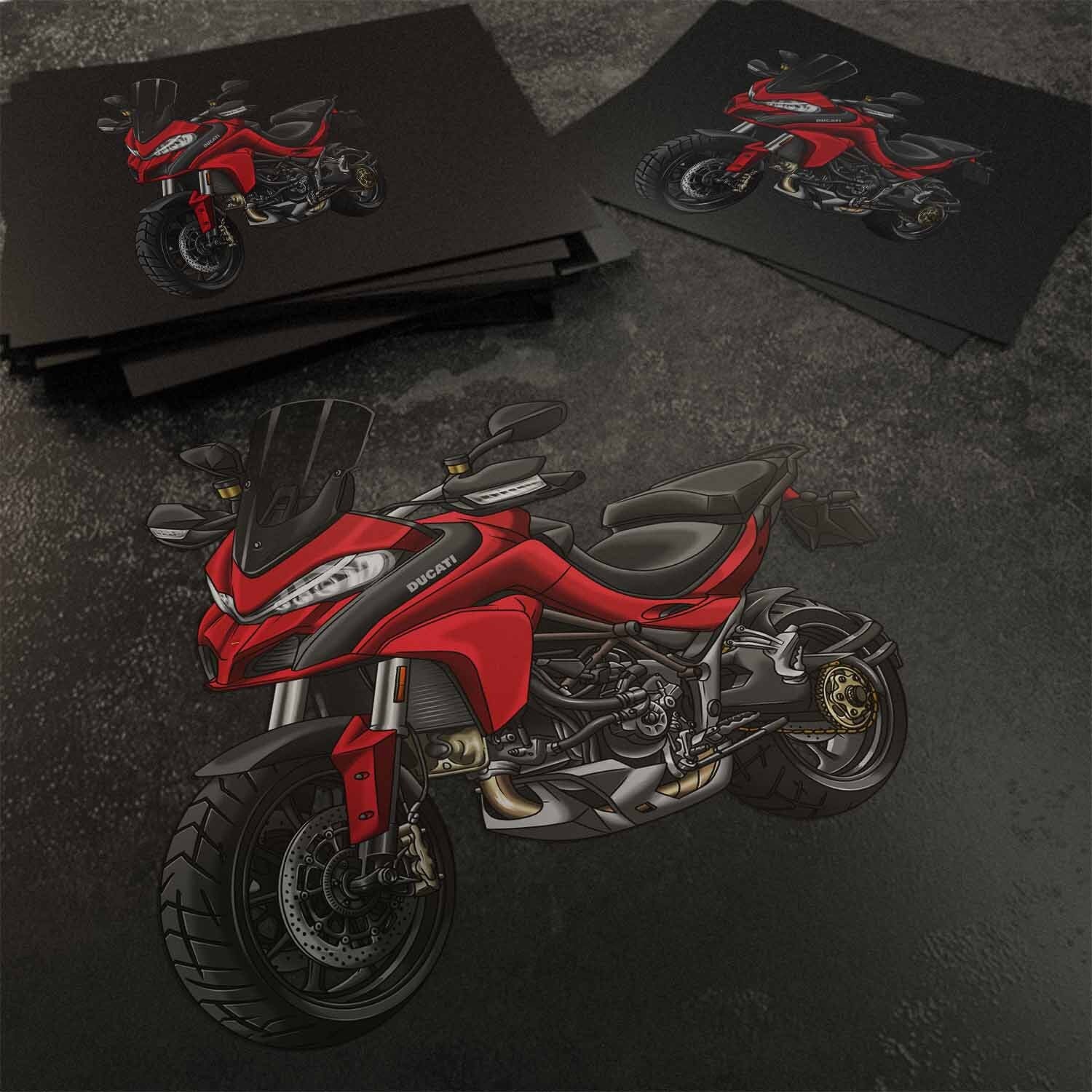 Ducati Multistrada 1260 Stickers - Set of 3 Motorcycle Decals for ADV Riders