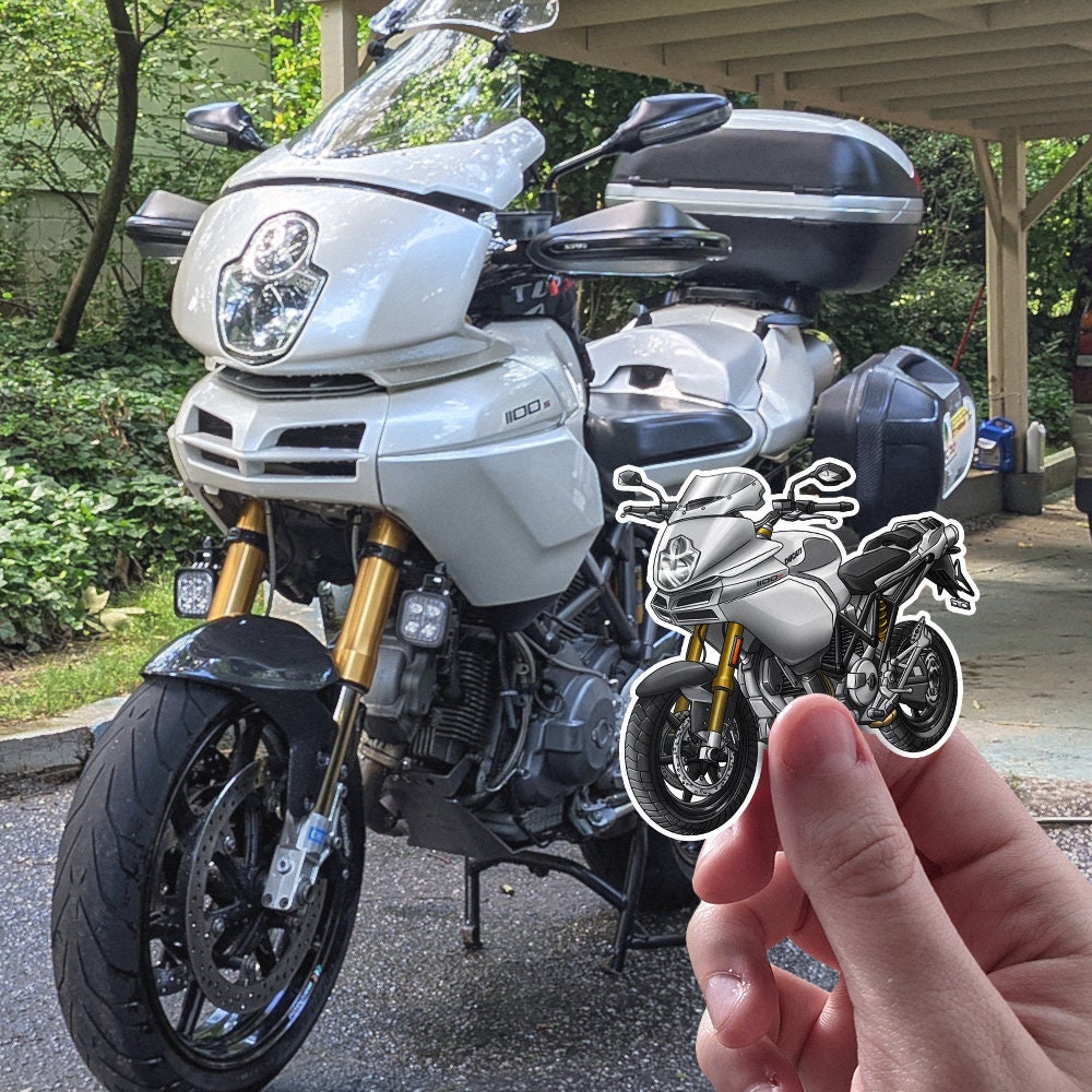 Ducati Multistrada 1100 Stickers - Set of 3 Motorcycle Decals for ADV Riders