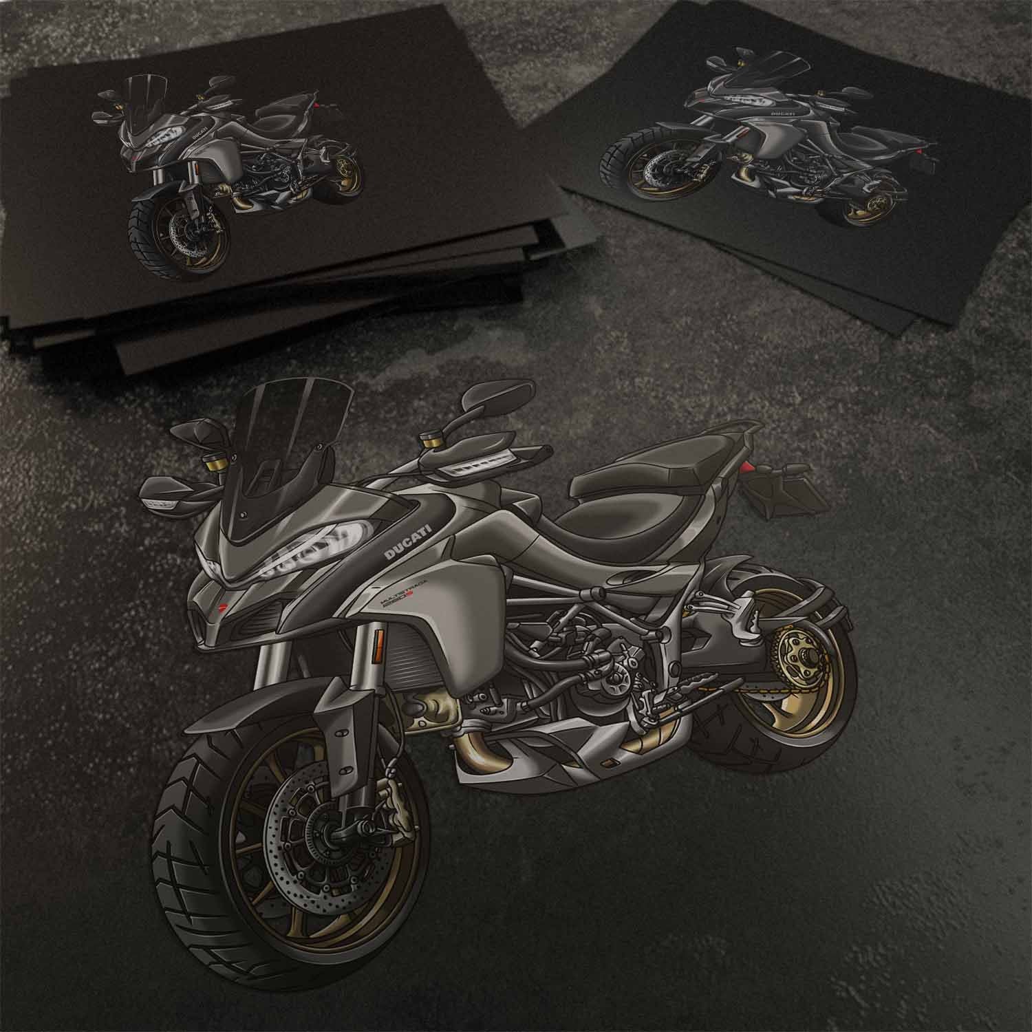 Ducati Multistrada 1260 Stickers - Set of 3 Motorcycle Decals for ADV Riders