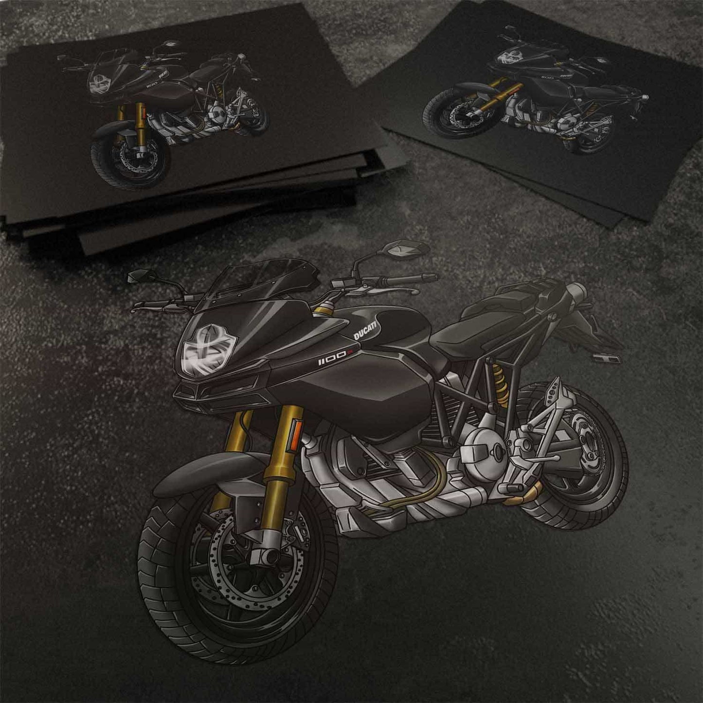 Ducati Multistrada 1100 Stickers - Set of 3 Motorcycle Decals for ADV Riders