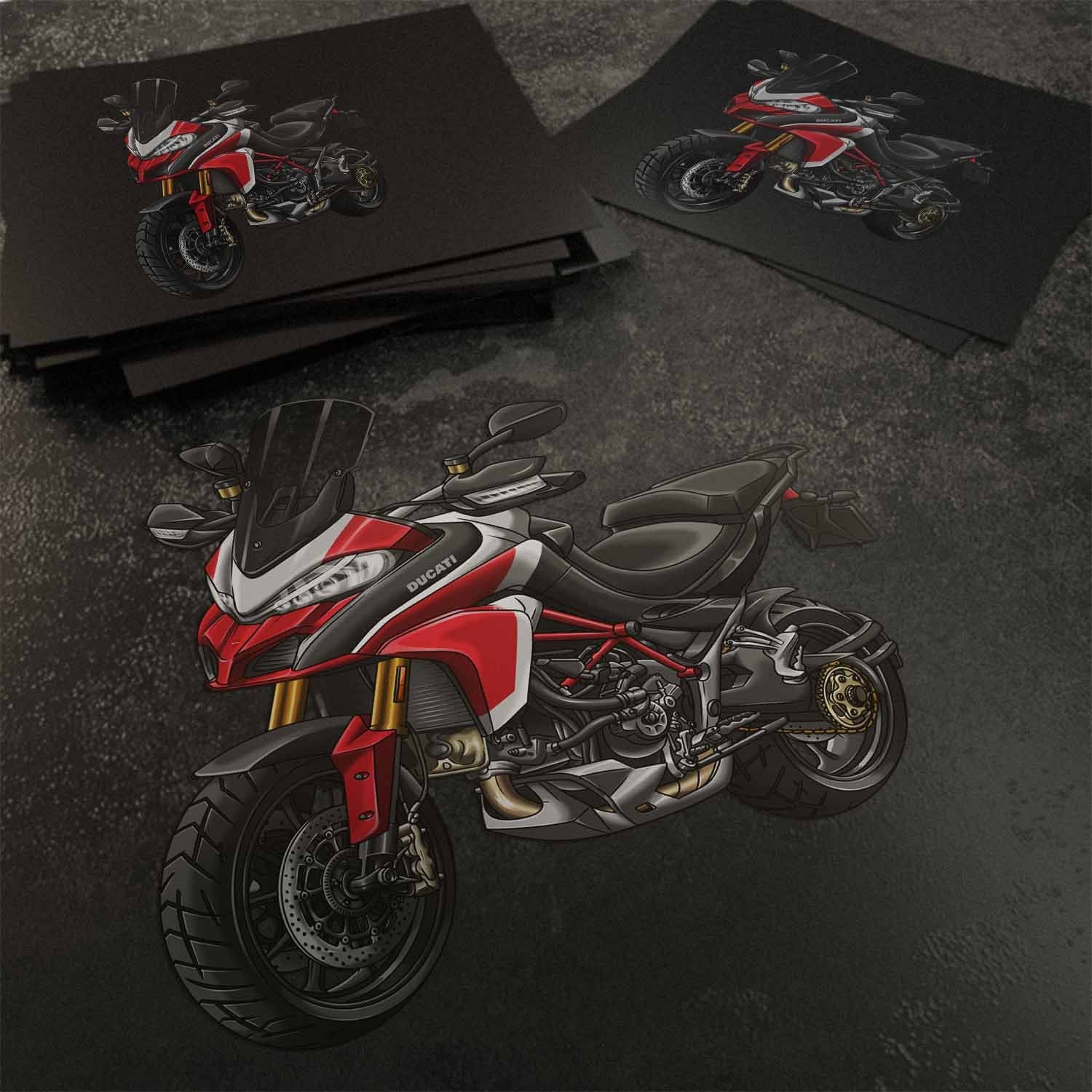 Ducati Multistrada 1260 Stickers - Set of 3 Motorcycle Decals for ADV Riders