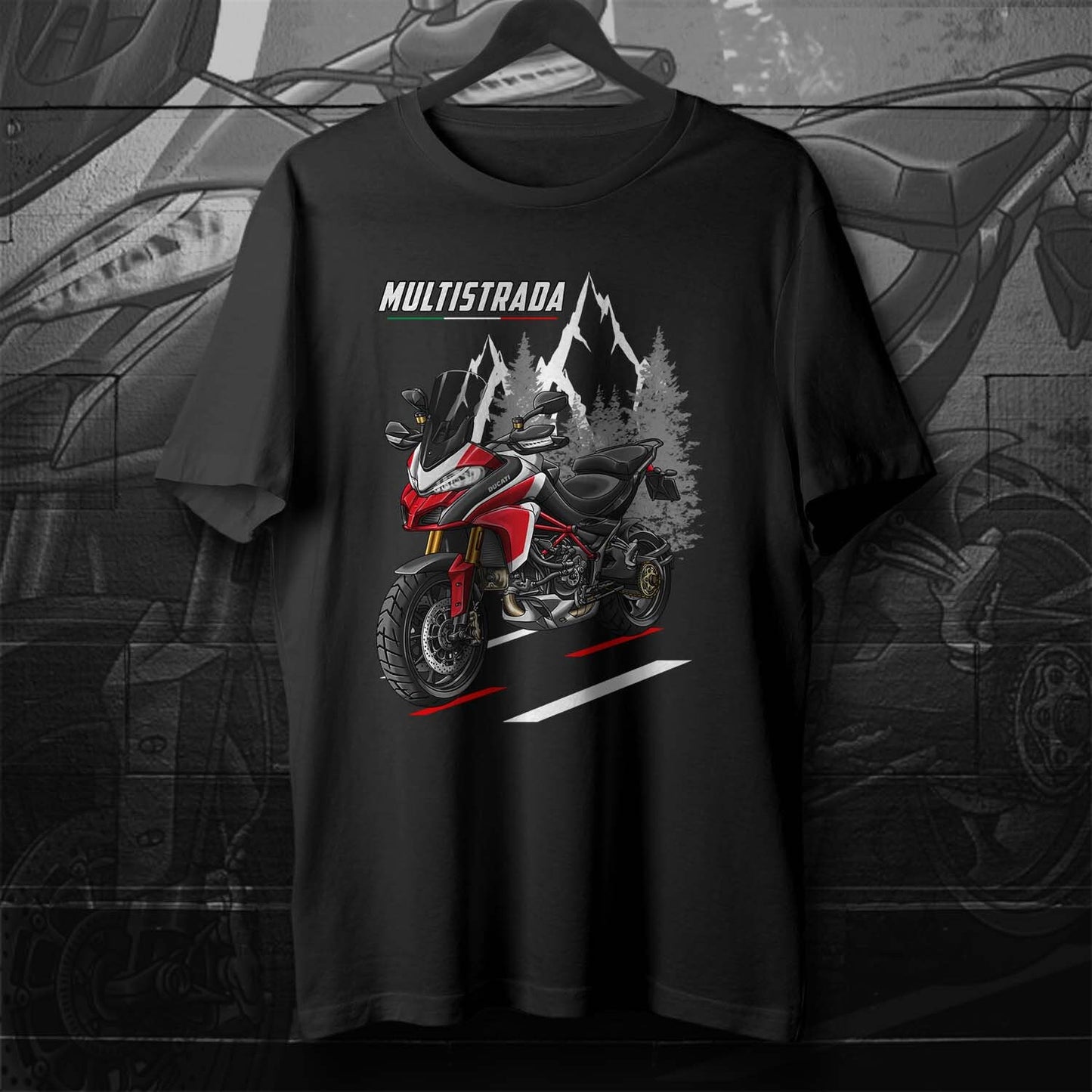 Ducati Multistrada 1260 T-Shirt - Motorcycle Tee Shirt for ADV Riders