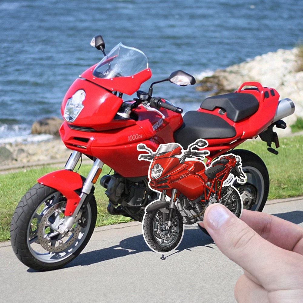 Ducati Multistrada 1000DS Stickers - Set of 3 Motorcycle Decals for ADV Riders