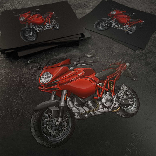 Ducati Multistrada 1000DS Stickers - Set of 3 Motorcycle Decals for ADV Riders