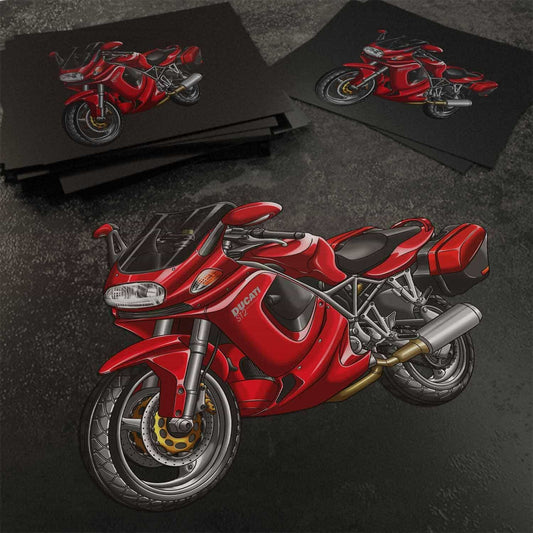 Ducati ST2 Stickers - Set of 3 Motorcycle Decals for Riders