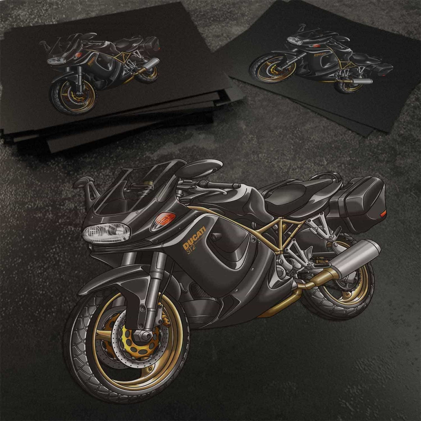 Ducati ST2 Stickers - Set of 3 Motorcycle Decals for Riders