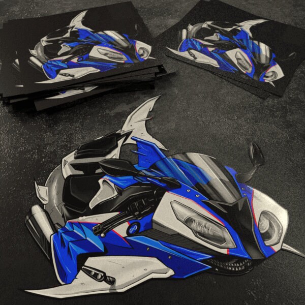 BMW S1000RR Stickers - Set of 3 Motorcycle Decals for Motorrad Riders
