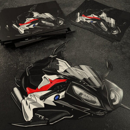 BMW S1000RR Stickers - Set of 3 Motorcycle Decals for Motorrad Riders