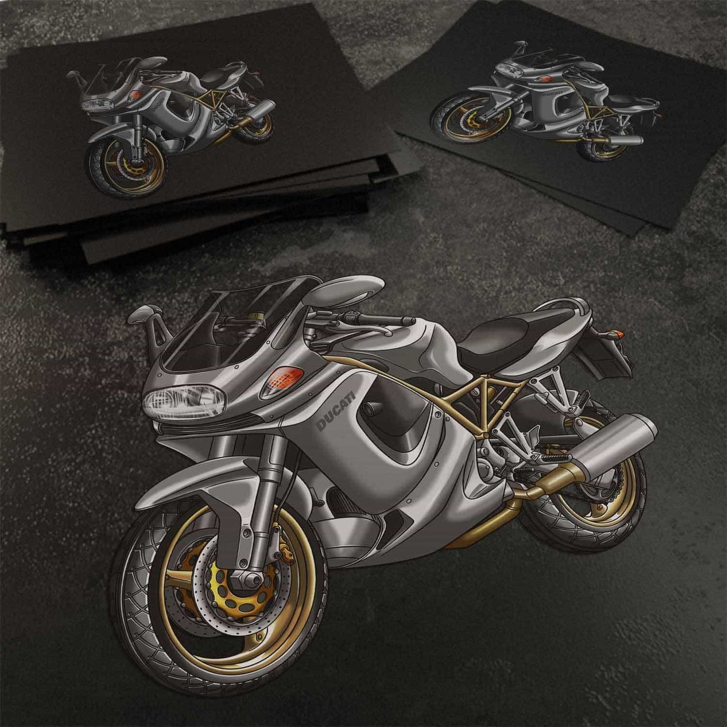 Ducati ST2 Stickers - Set of 3 Motorcycle Decals for Riders