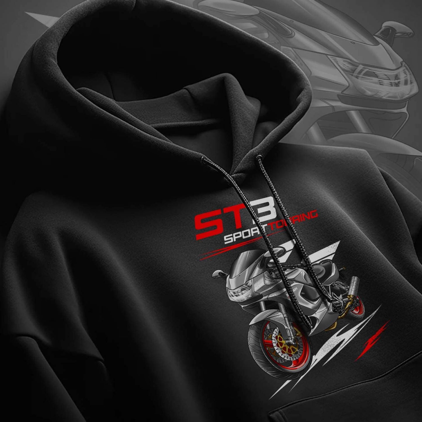 Ducati ST3 Hoodie - Motorcycle Sweatshirt for Riders