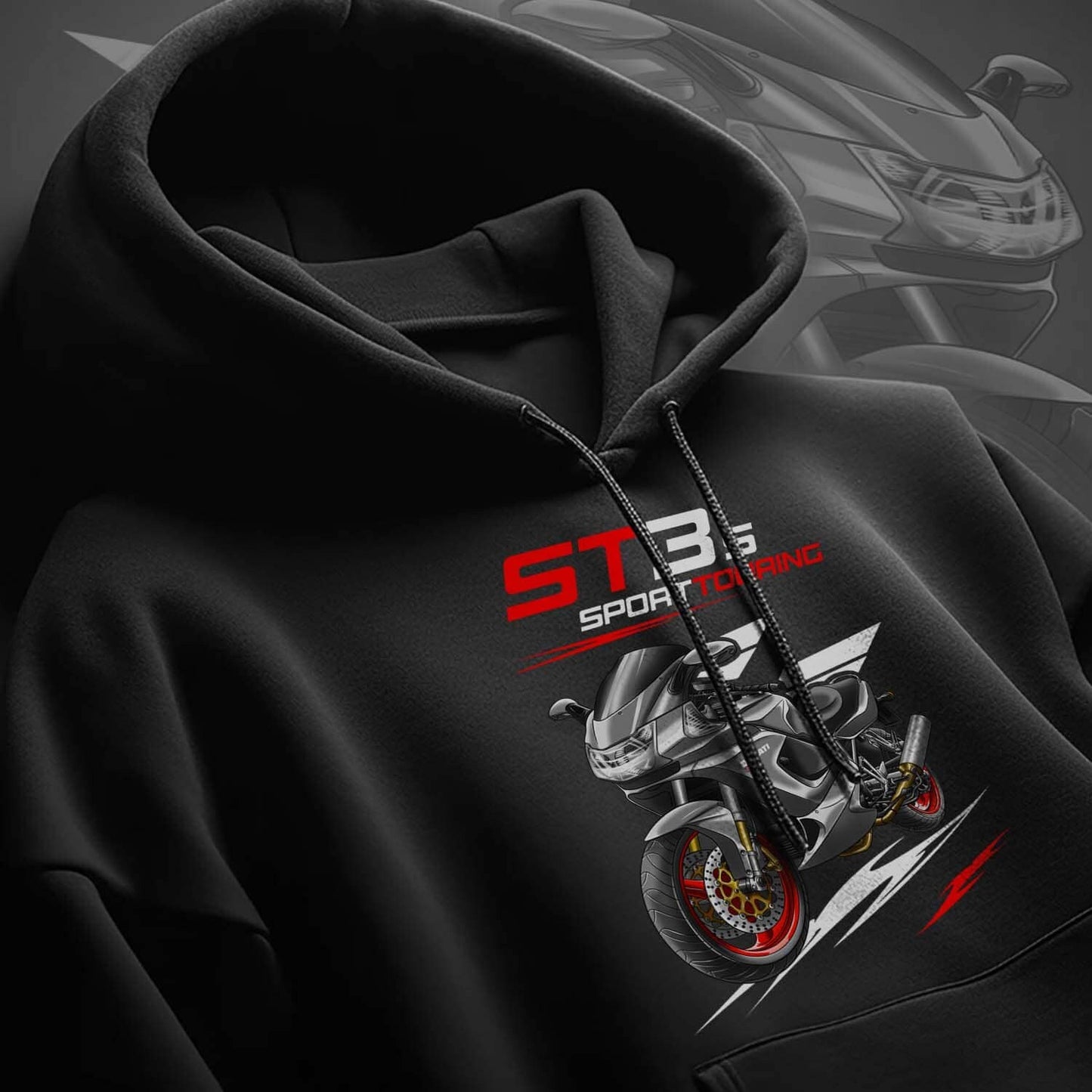Ducati ST3 Hoodie - Motorcycle Sweatshirt for Riders