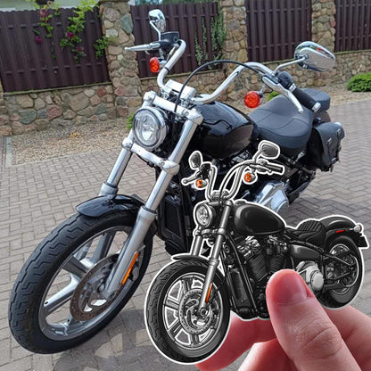 Harley Softail Standard FXST 2020-24 Inspired Stickers - Set of 3 Biker Motorcycle Decals