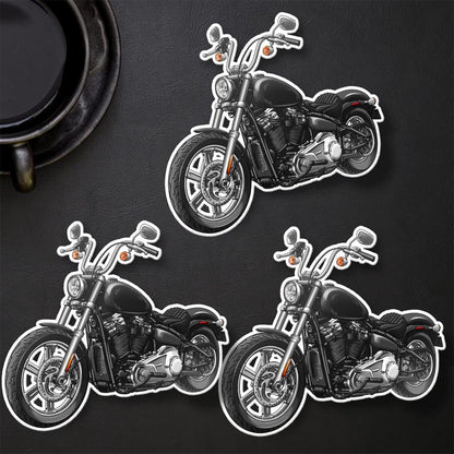 Harley Softail Standard FXST 2020-24 Inspired Stickers - Set of 3 Biker Motorcycle Decals