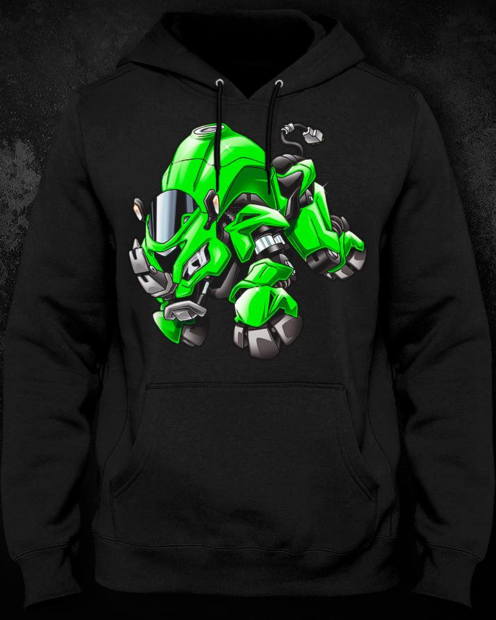 Kawasaki Ninja ZX-10R Inspired Hoodie - Motorcycle Sweatshirt for Riders