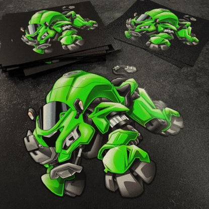 Kawasaki Ninja ZX-10R Inspired Stickers - Set of 3 Motorcycle Decals for Riders