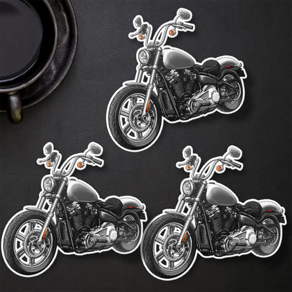 Harley Softail Standard FXST 2020-24 Inspired Stickers - Set of 3 Biker Motorcycle Decals