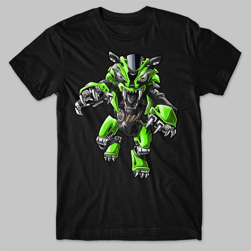 Kawasaki Ninja ZX-10R Inspired T-Shirt - Motorcycle Tee Shirt for Riders