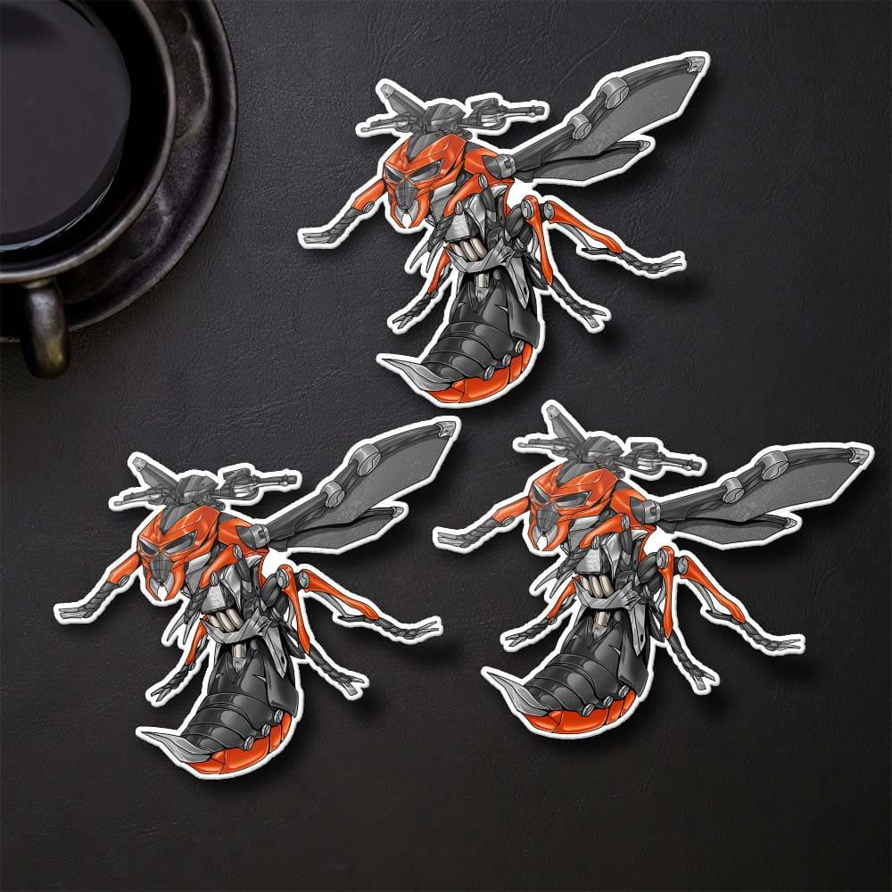 Kawasaki Z1000 2014-16 Inspired Stickers - Set of 3 Motorcycle Decals for Riders