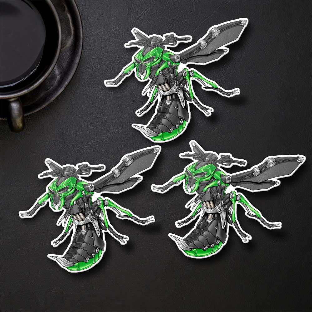 Kawasaki Z1000 2014-16 Inspired Stickers - Set of 3 Motorcycle Decals for Riders