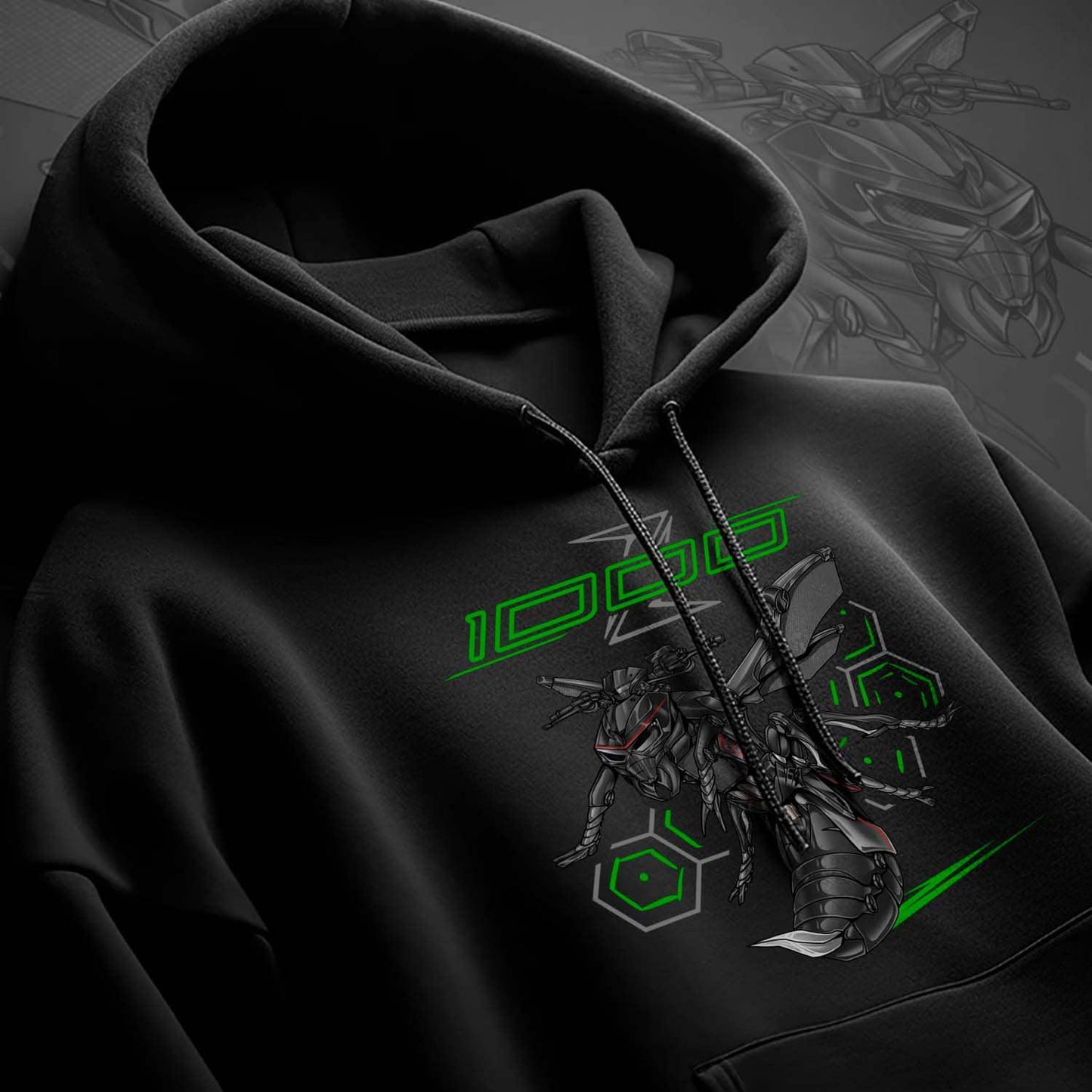 Kawasaki Z1000 2017-20 Inspired Hoodie - Motorcycle Sweatshirt for Riders