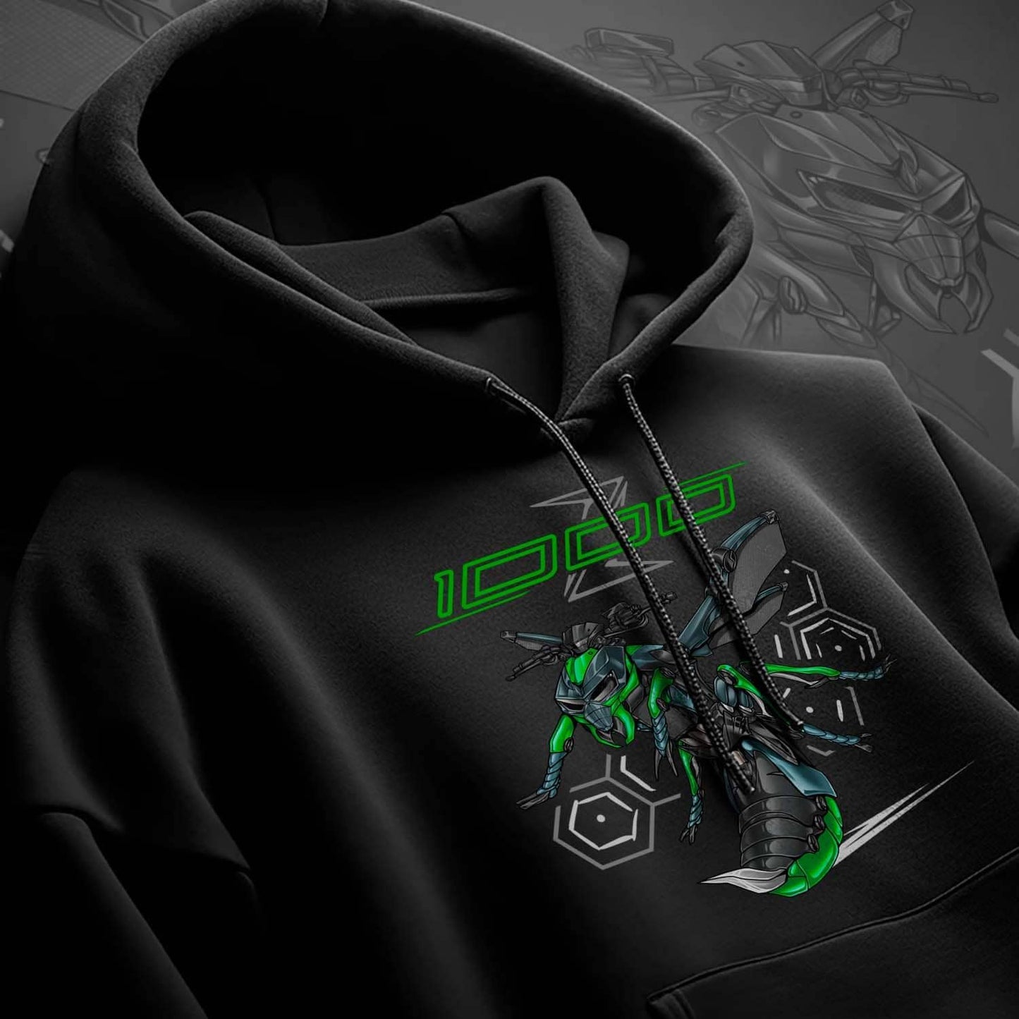 Kawasaki Z1000 2017-20 Inspired Hoodie - Motorcycle Sweatshirt for Riders