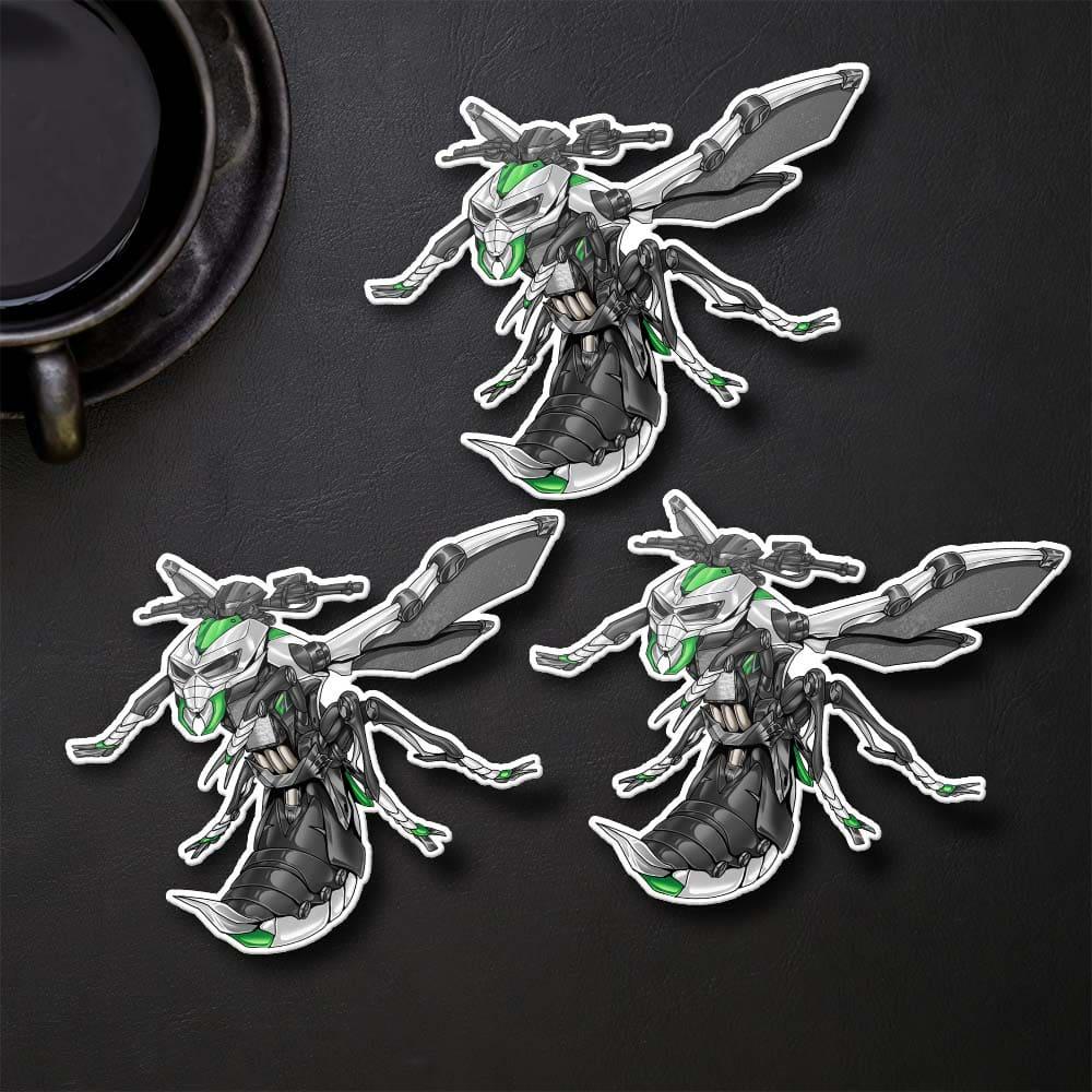 Kawasaki Z1000 2014-16 Inspired Stickers - Set of 3 Motorcycle Decals for Riders