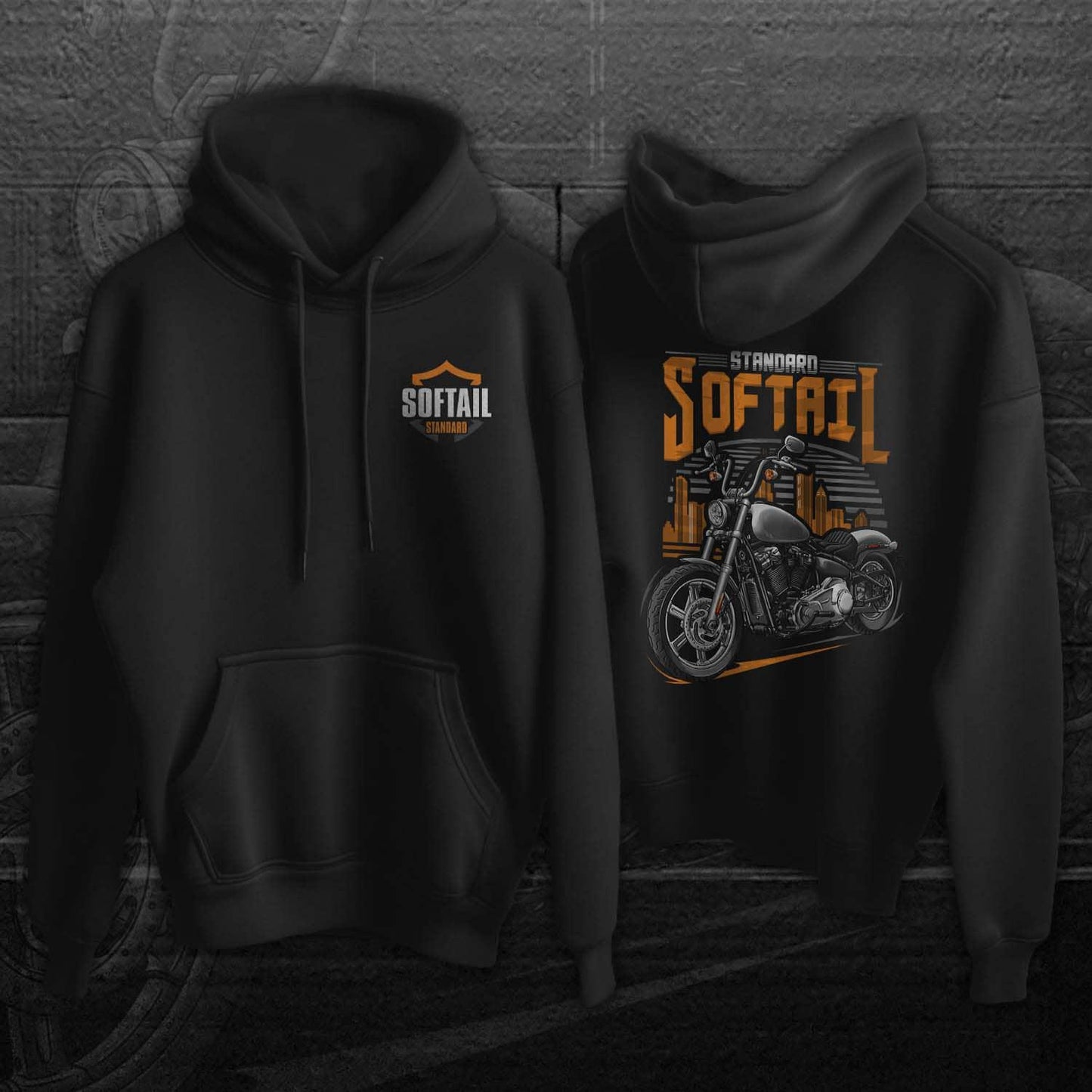Harley Softail Standard FXST 2020-24 Inspired Hoodie - Biker Motorcycle Sweatshirt