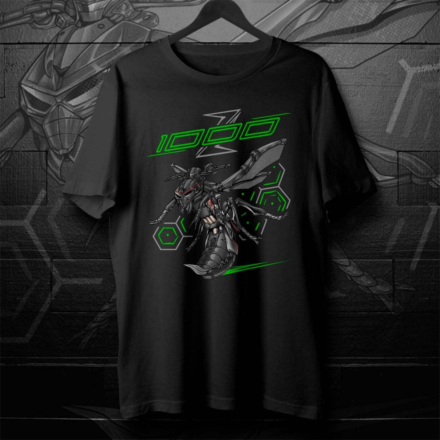 Kawasaki Z1000 2017-20 Inspired T-Shirt - Motorcycle Tee Shirt for Riders