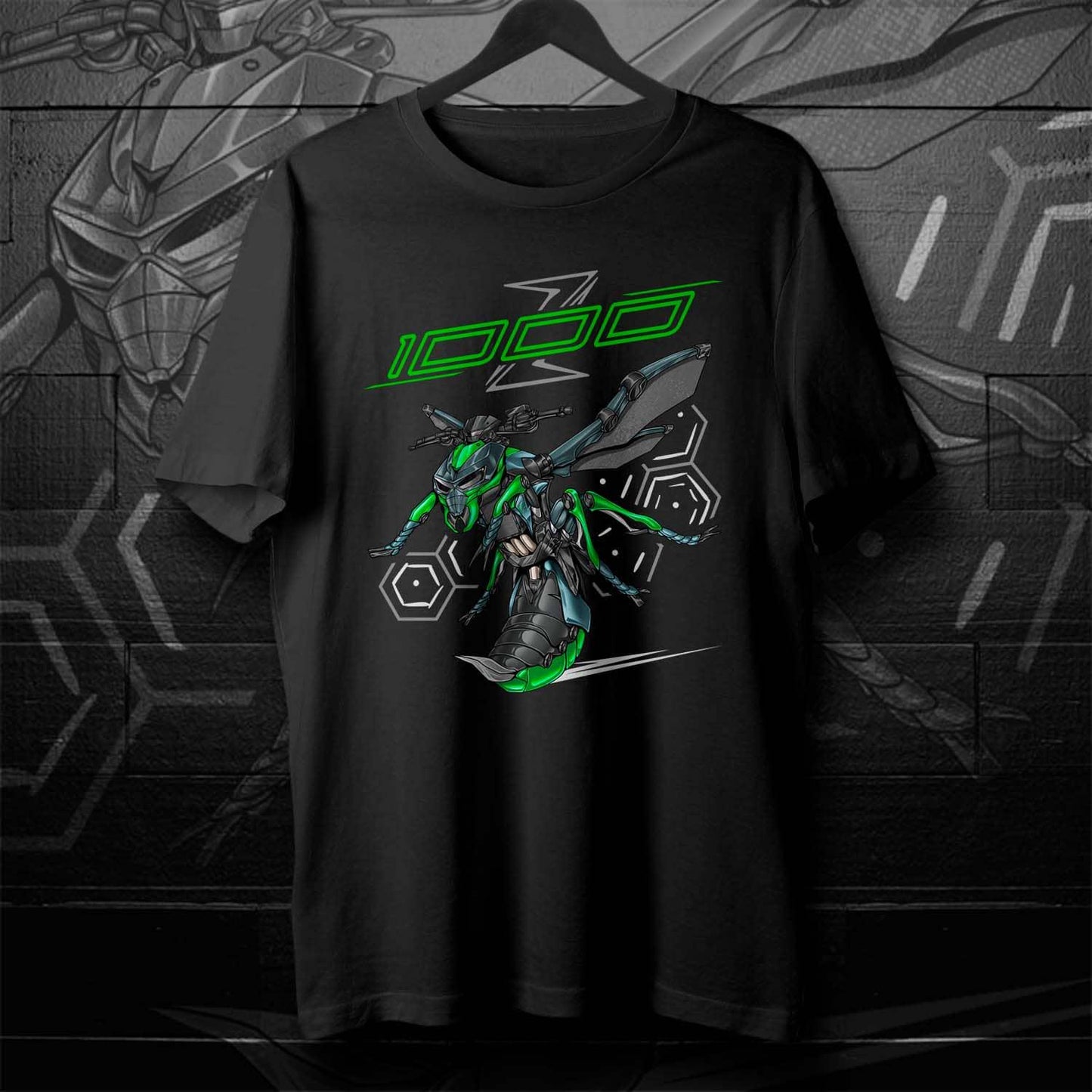 Kawasaki Z1000 2017-20 Inspired T-Shirt - Motorcycle Tee Shirt for Riders