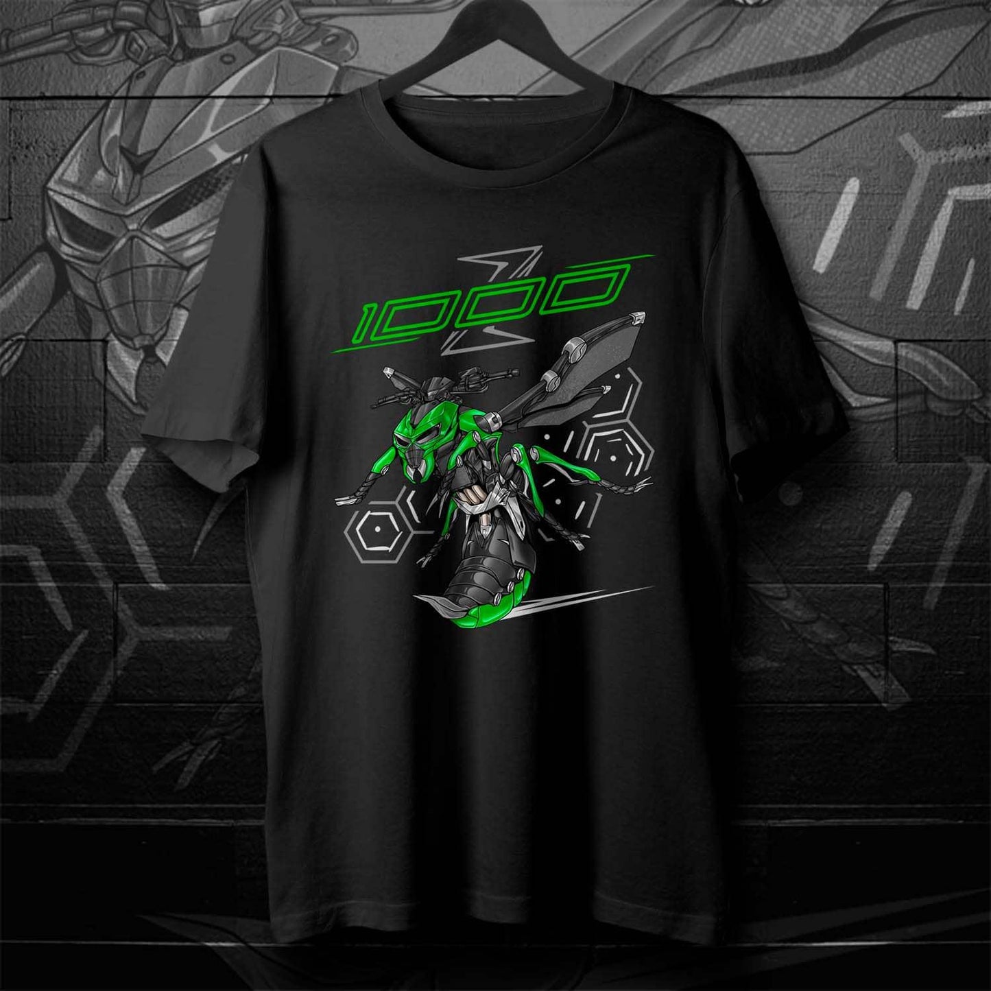 Kawasaki Z1000 2014-16 Inspired T-Shirt - Motorcycle Tee Shirt for Riders