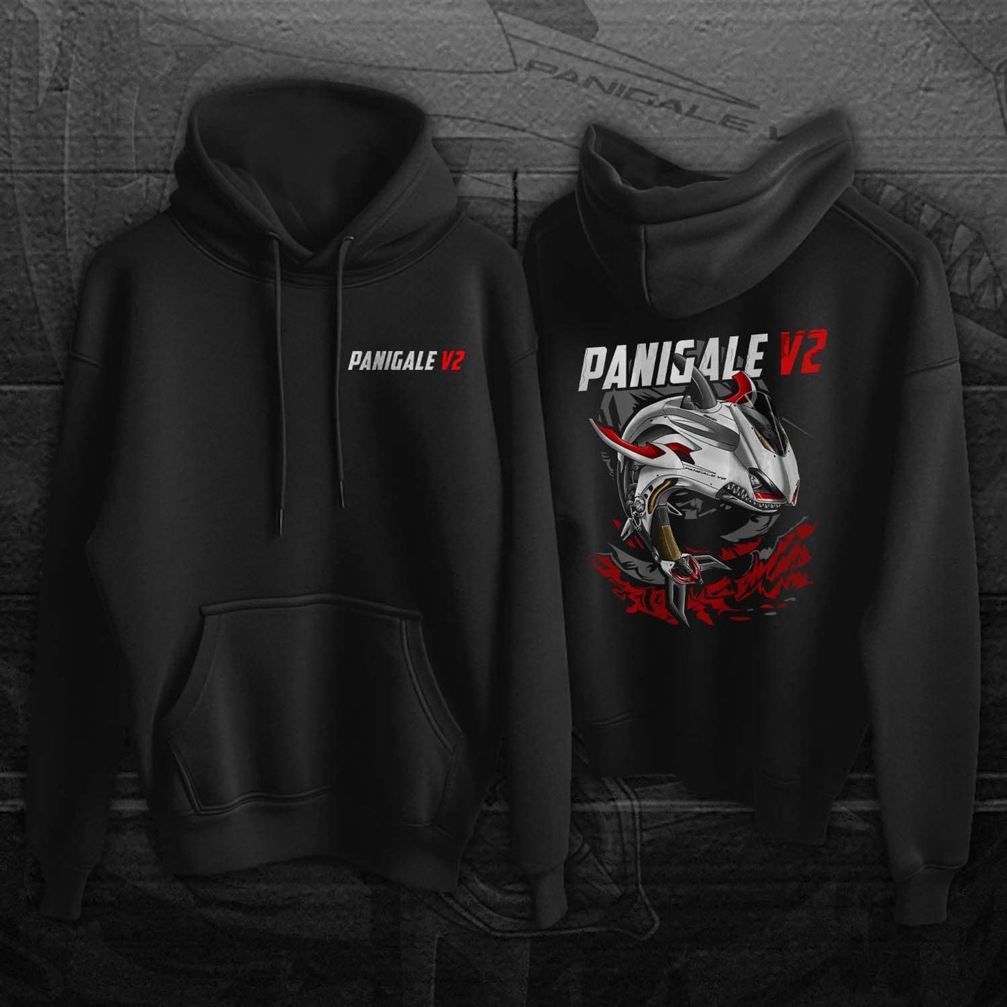 Ducati Panigale V2 Hoodie - Motorcycle Sweatshirt for Riders